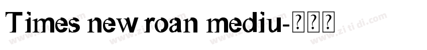 Times new roan mediu字体转换